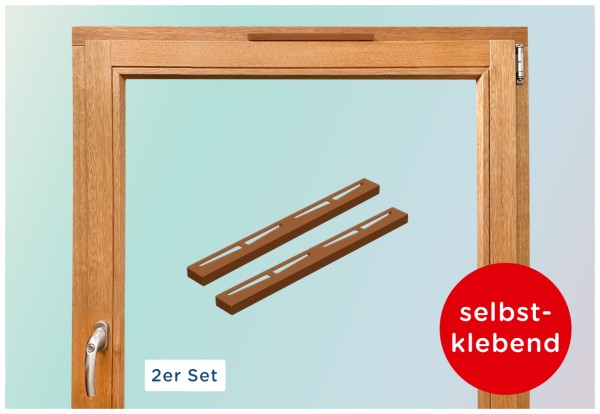 Fensterluefto selbstklebend braun 2er Set