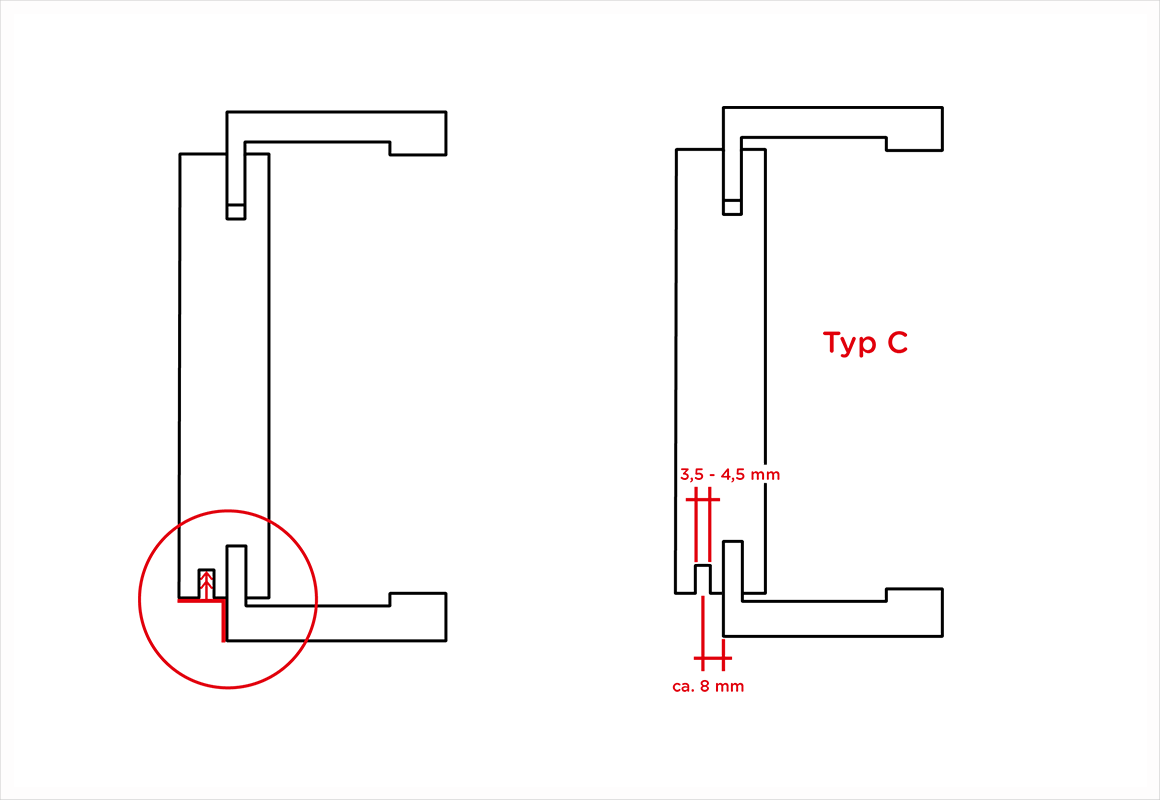 Überströmdichtung Typ C