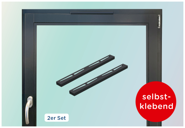 Fensterluefto selbstklebend anthrazit 2er Set